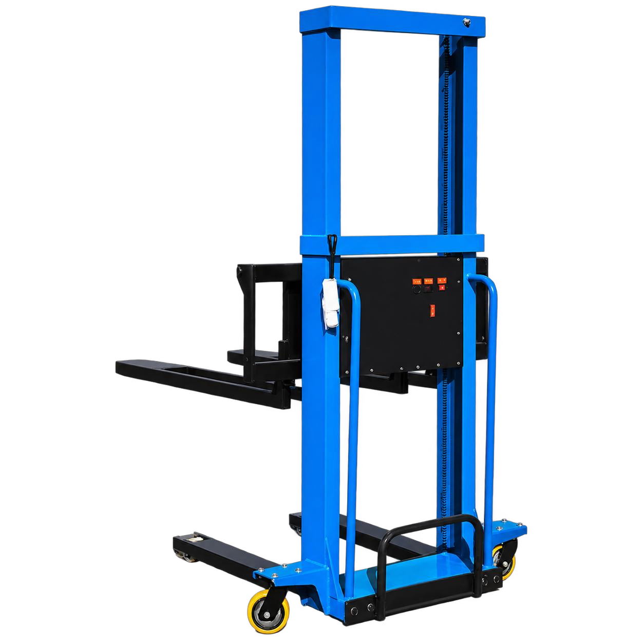 Upgraded semi-electric self-loading stacker